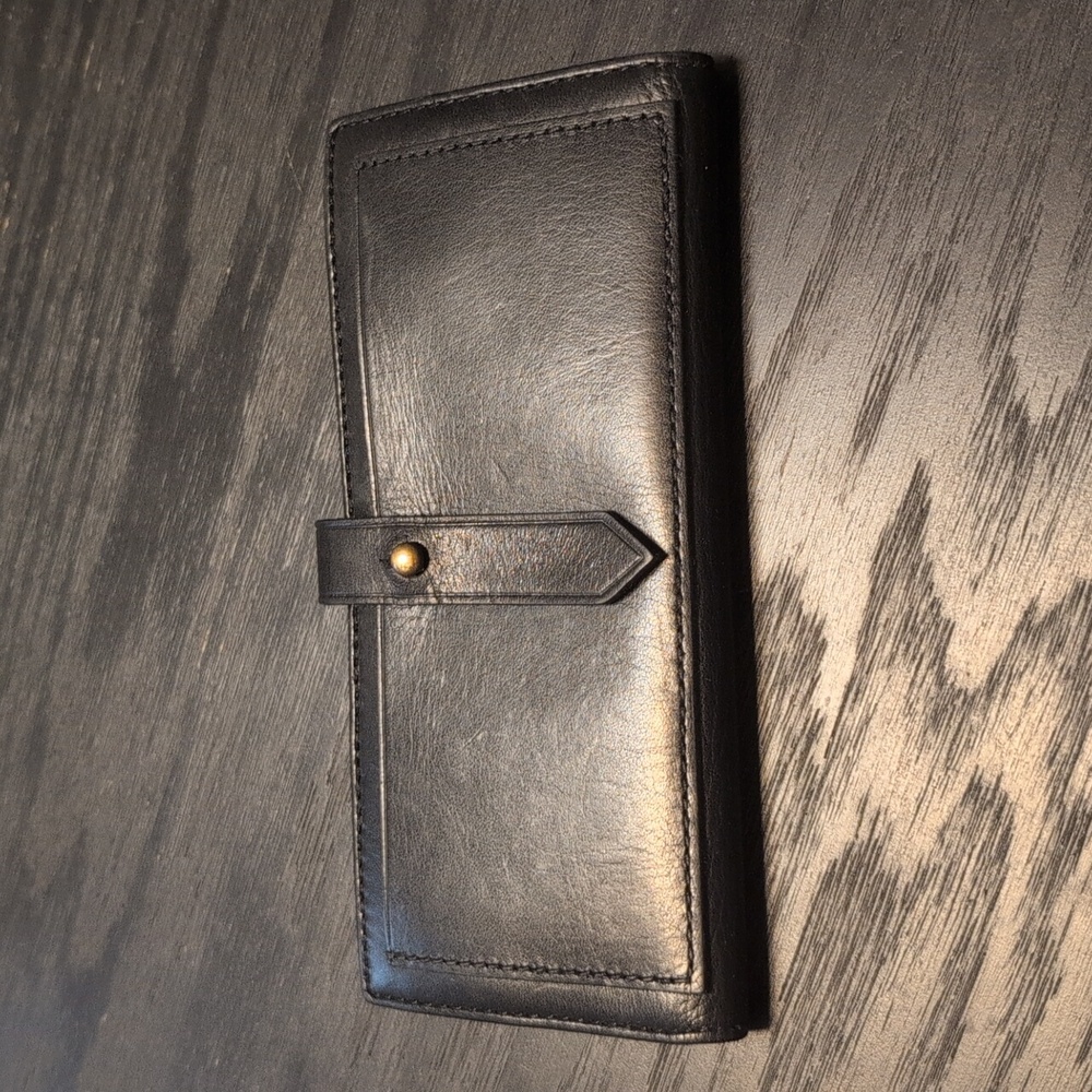 Madewell Black Leather Post Wallet